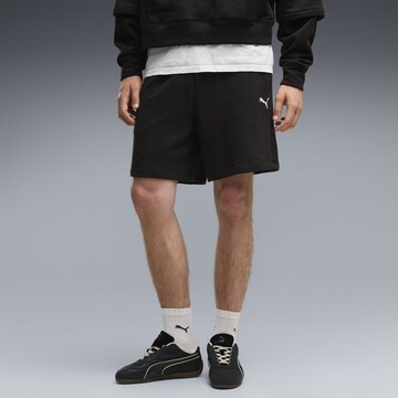 Regular Pantalon de sport 'Essentials' PUMA en noir : devant