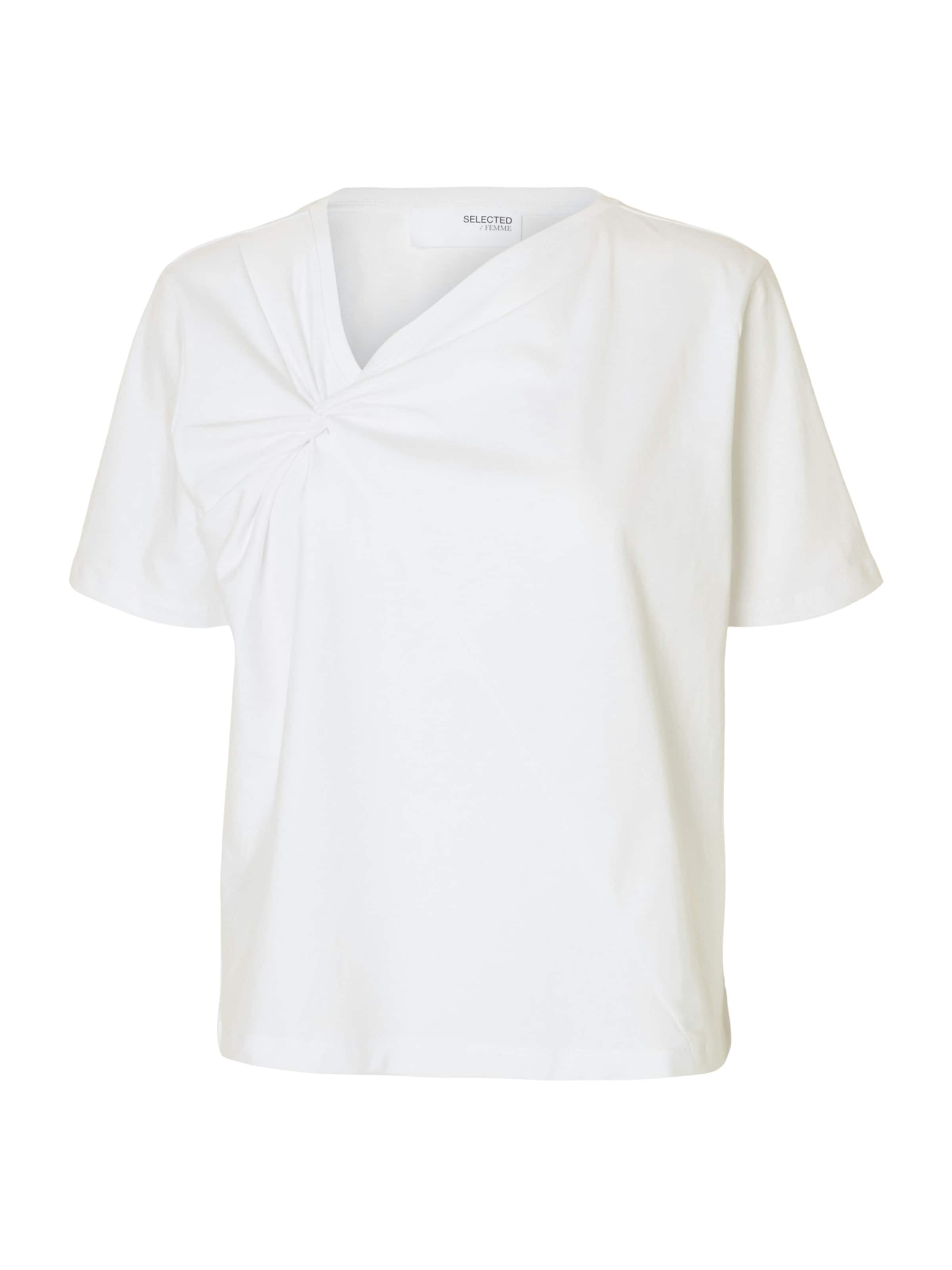 SELECTED Póló 'SLFMILA' - fehér: elől