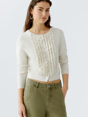 OUI Strickjacke in Weiß: Vorderseite