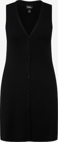 Ulla Popken Knit Cardigan in Black: front