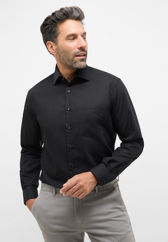 ETERNA Regular fit Button Up Shirt in Black: front