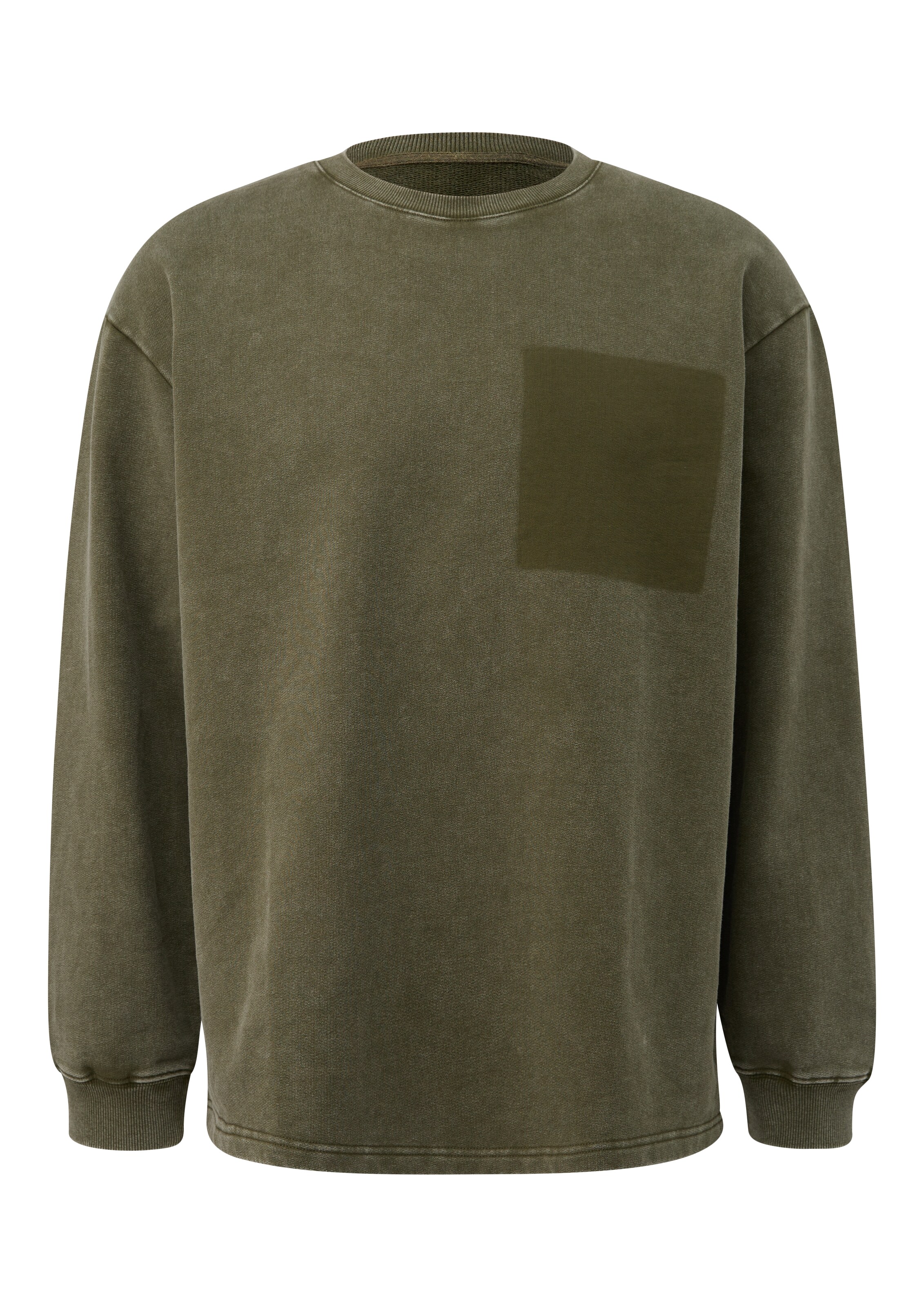 Sweat-shirt QS en vert : devant