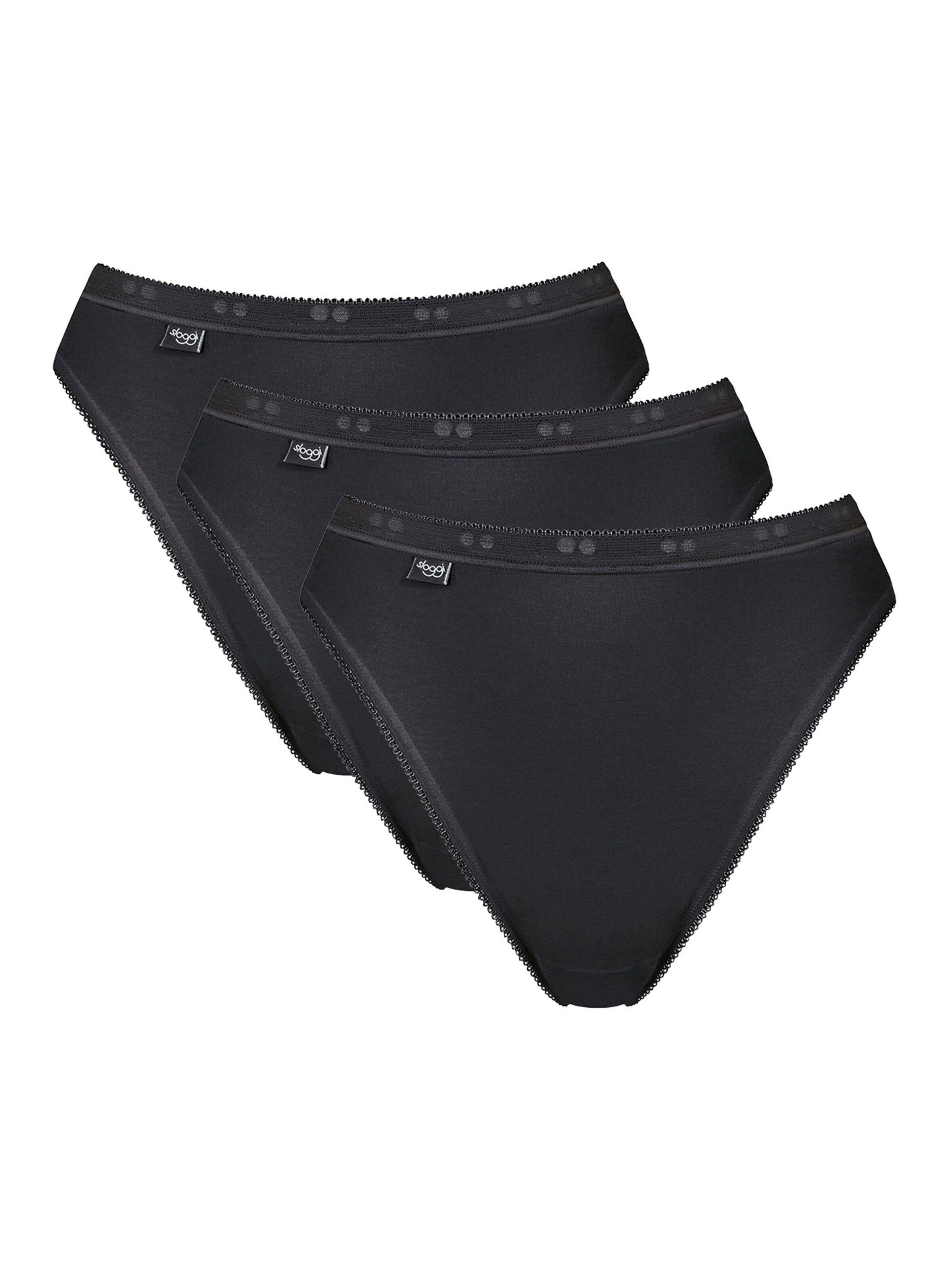 SLOGGI Tai-Slip ' Basic+ 3P ' in Schwarz: Vorderseite