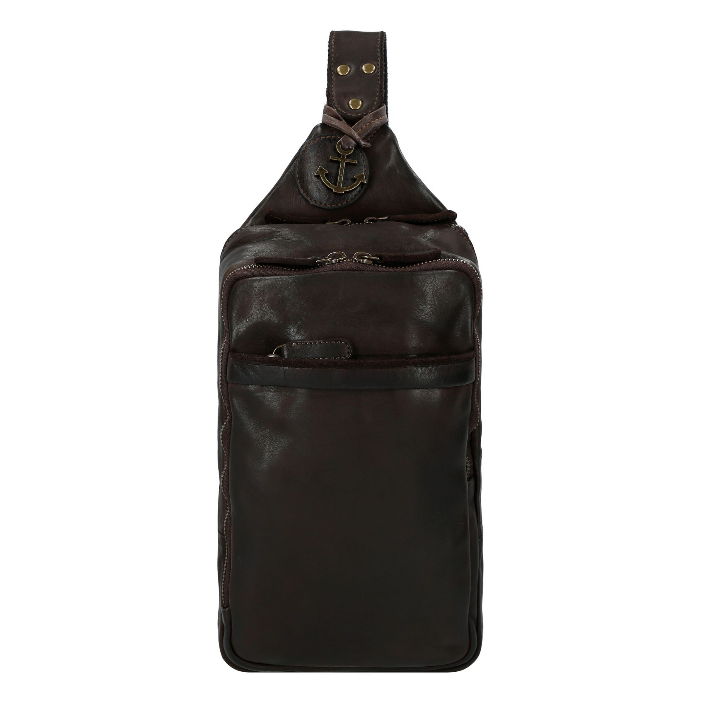 Harbour 2nd Schoudertas 'Phoenix ' in de kleur Donkerbruin, Productweergave