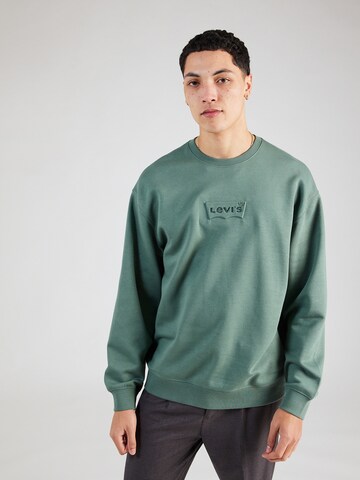 LEVI'S ® Sweatshirt 'Relaxd Graphic Crew' in Groen: voorkant