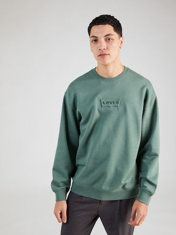 LEVI'S ® Sweatshirt 'Relaxd Graphic Crew' in Green: front