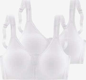 Soutien-gorge PETITE FLEUR en blanc : devant