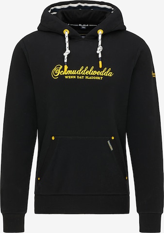 Sweat-shirt Schmuddelwedda en noir : devant