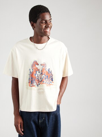 T-Shirt JACK & JONES en beige : devant