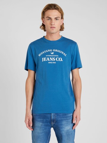 MUSTANG T-Shirt 'Austin' in Blau: predná strana