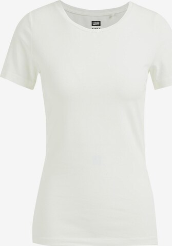 T-shirt WE Fashion en blanc : devant