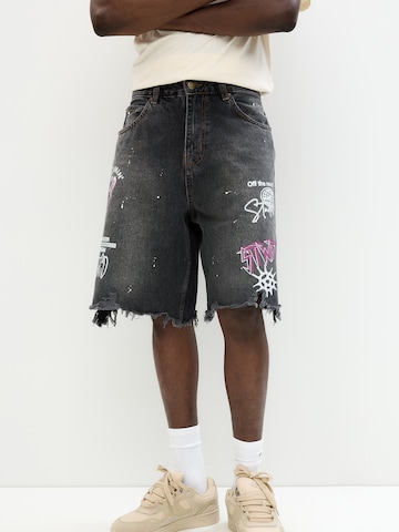 Baggy Jean Pull&Bear en noir : devant