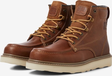 JACK & JONES Lace-Up Boots 'Wald Gate' in Brown