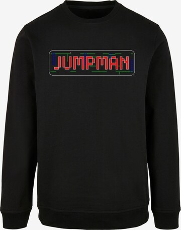 F4NT4STIC Sweatshirt 'Retro Gaming Jumpman' in Schwarz: predná strana