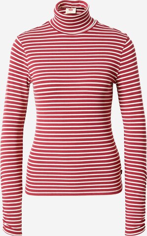 LEVI'S ® Shirt 'Ruched Turtleneck' in Red: front