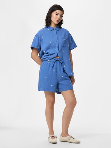 PIECES Loosefit Broek 'PCSastina' in Blauw