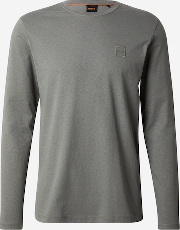 BOSS Футболка 'Tacks' в Серый: спереди