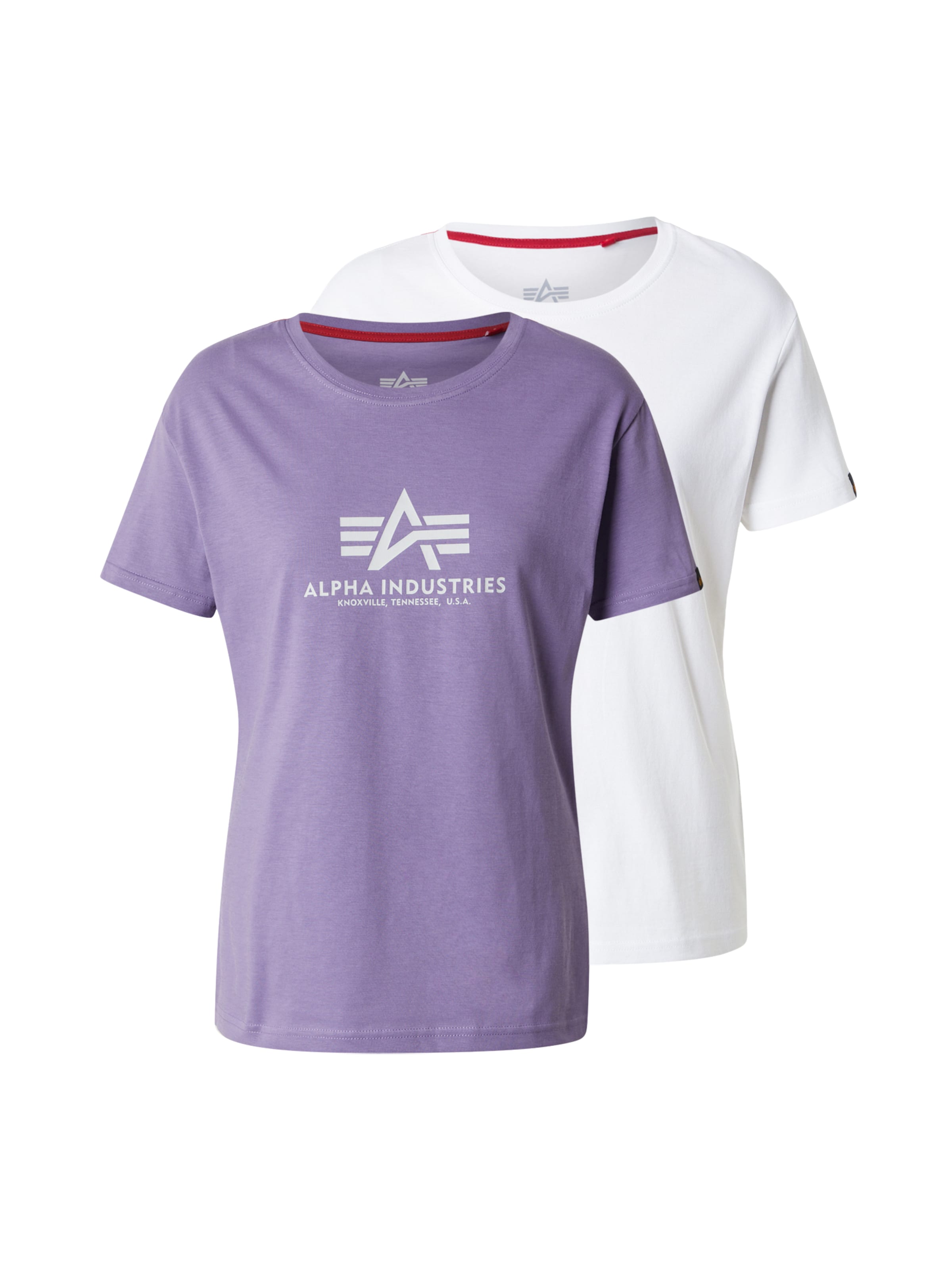 ALPHA INDUSTRIES Tričko – fialová: přední strana