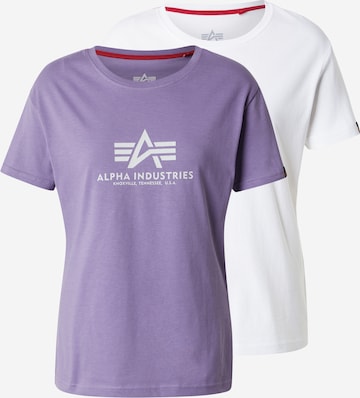 ALPHA INDUSTRIES Tričko – fialová: přední strana