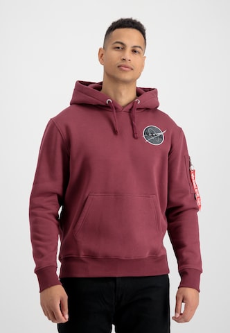 ALPHA INDUSTRIES Sweatshirt i röd: framsida