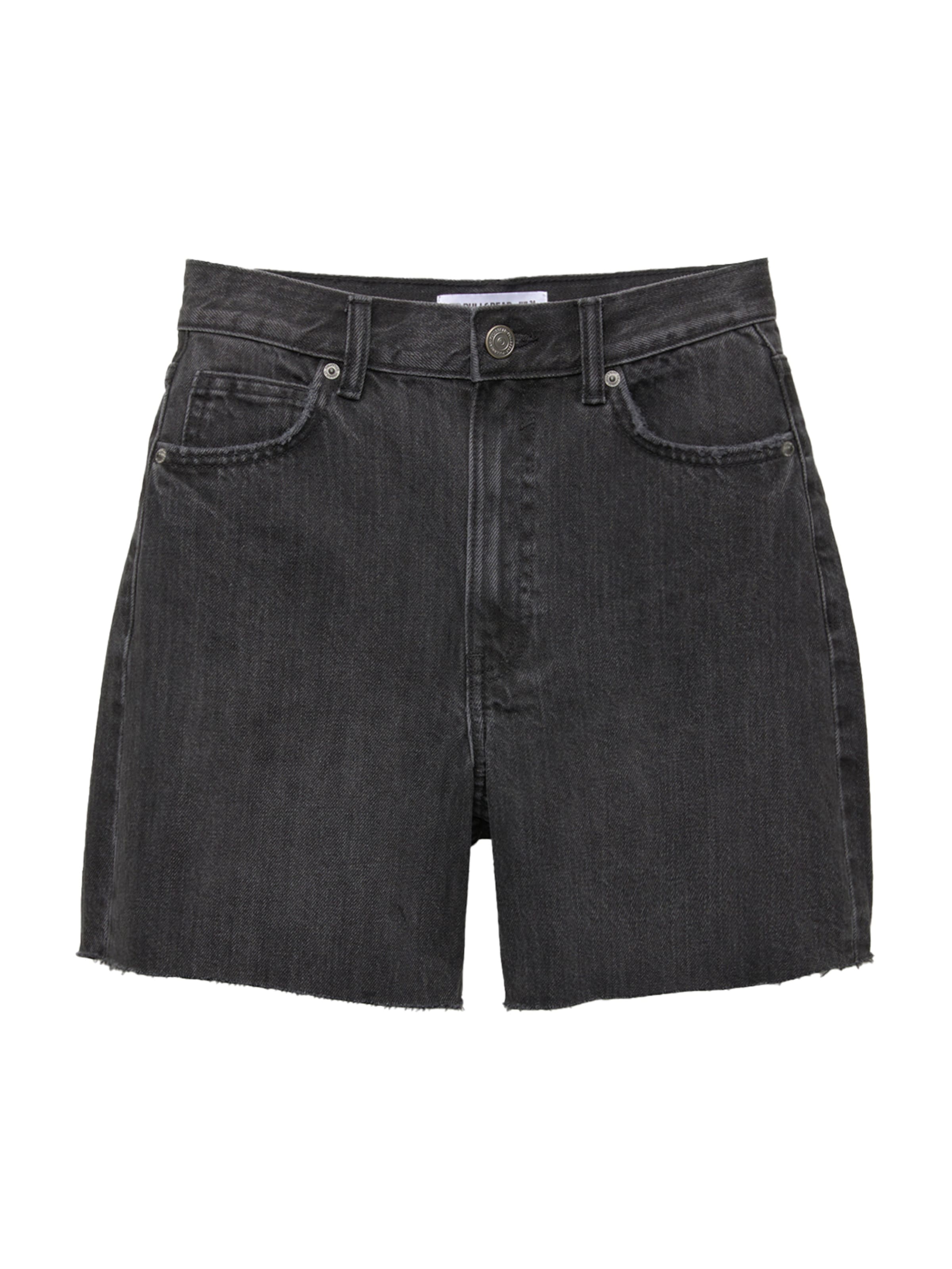 Pull&Bear Regular Shorts in Schwarz: Vorderseite