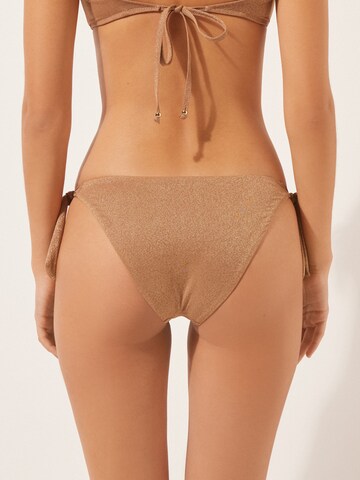 CALZEDONIA Bikini Bottoms 'GOLDEN GLEAM' in Beige