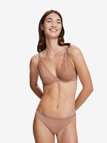 ESPRIT Triangle Bra in Beige: front