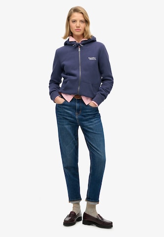Superdry Sweatjacke 'Essentials' in Blau
