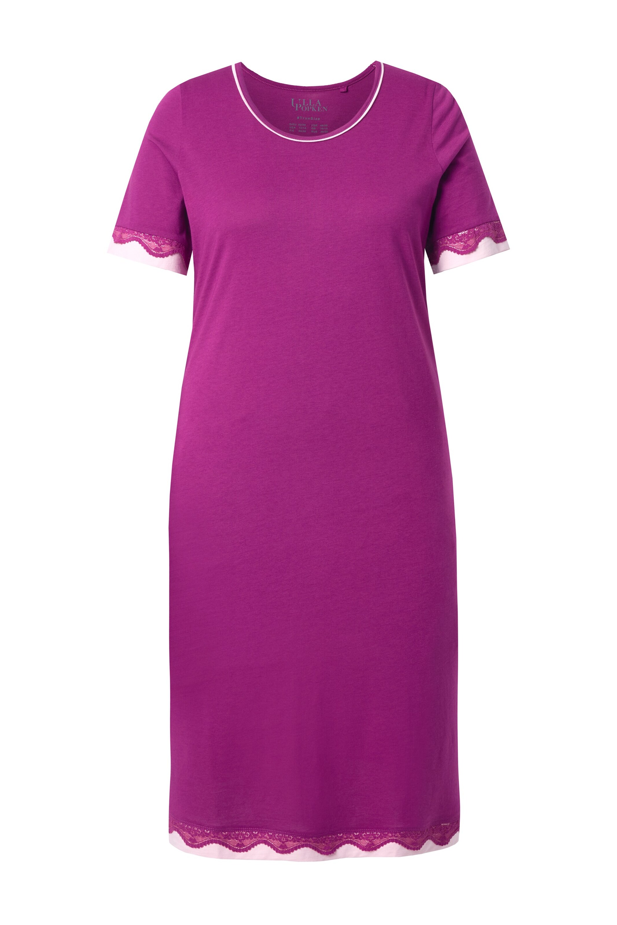 Ulla Popken Nachthemd in Pink: Vorderseite