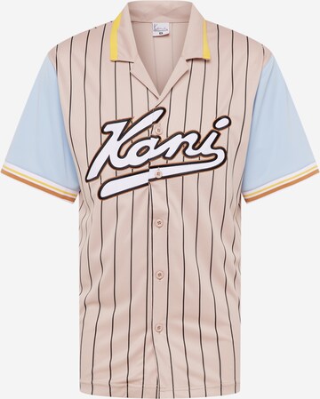 Karl Kani Regular fit Overhemd 'Varsity' in Beige: voorkant