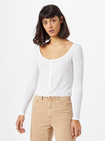 NU-IN Shirt 'Henley' in White: front