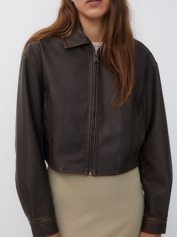 Pull&Bear Prehodna jakna | rjava barva
