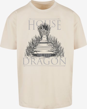 T-Shirt 'House Of The Dragon Throne' F4NT4STIC en beige : devant