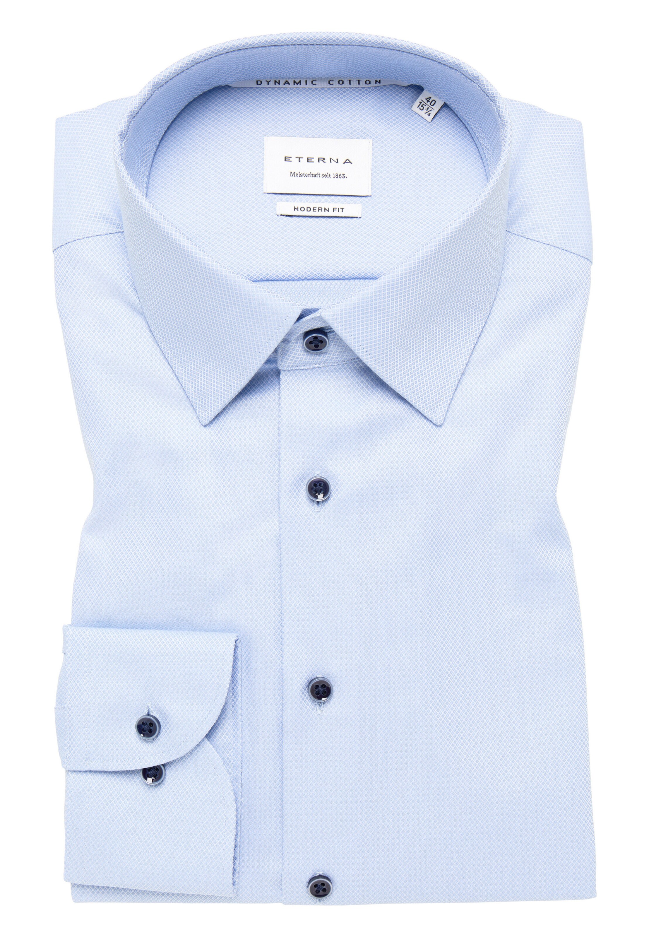 ETERNA Regular fit Overhemd in Blauw