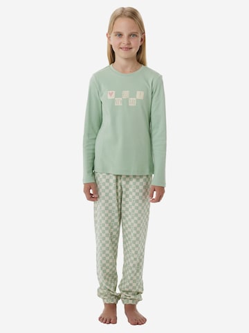 Pyjama ' Nightwear ' SCHIESSER en vert : devant