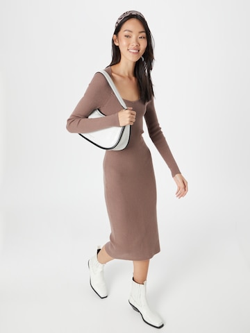 Abercrombie & Fitch Knitted dress in Brown