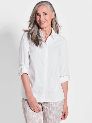 Goldner Bluse in Weiß: Vorderseite