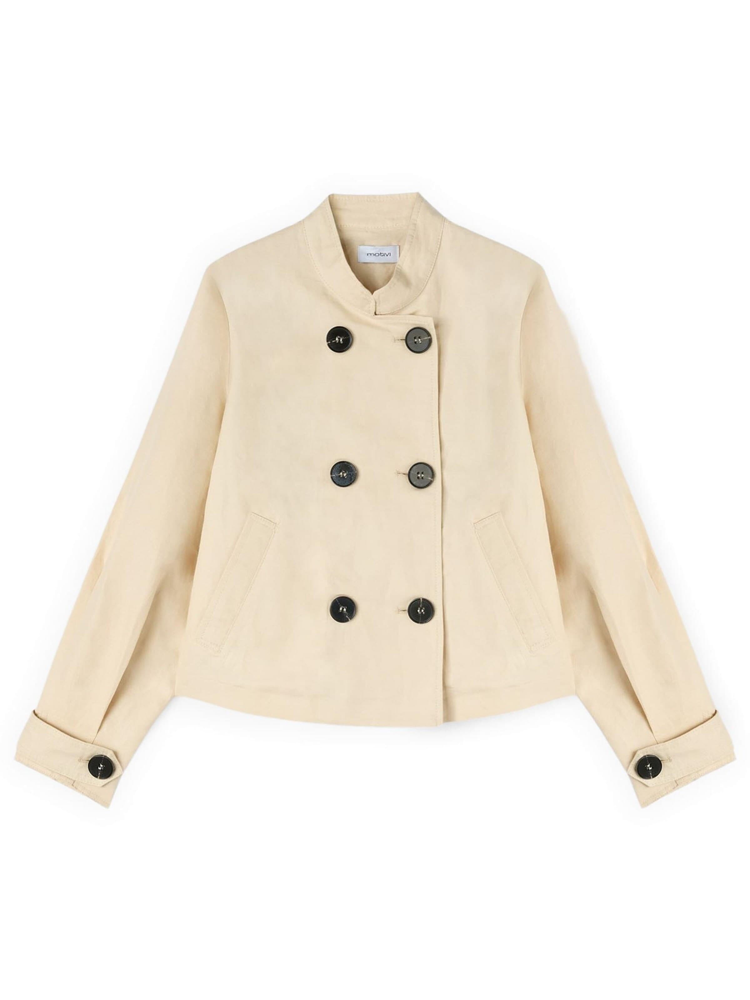 Veste mi-saison MOTIVI en beige : devant