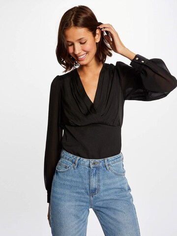 Morgan - Blusa 'OCANA' en negro: frente