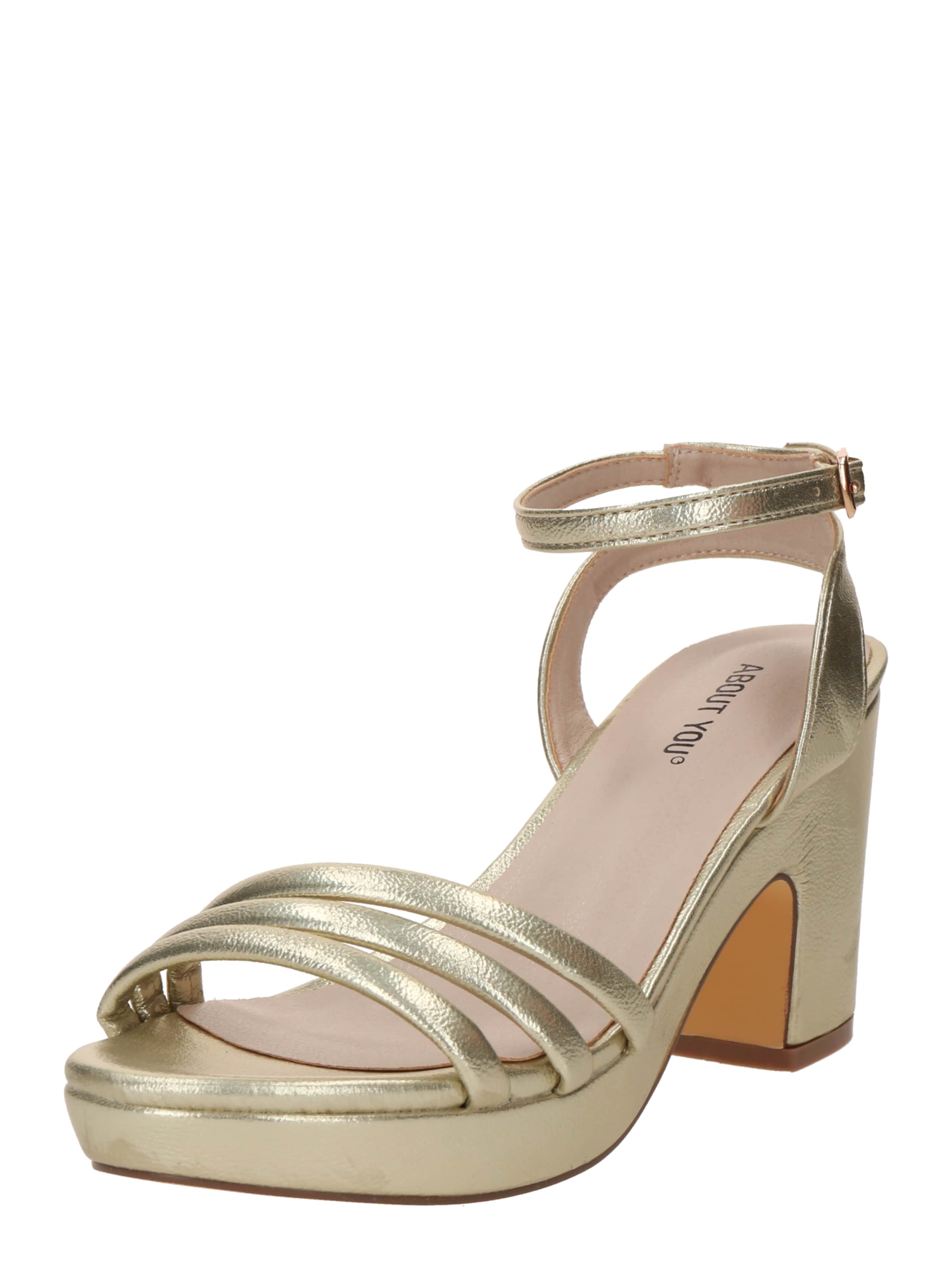 ABOUT YOU Σανδάλι με λουράκια 'Lucia' σε χρυσό: μπροστά