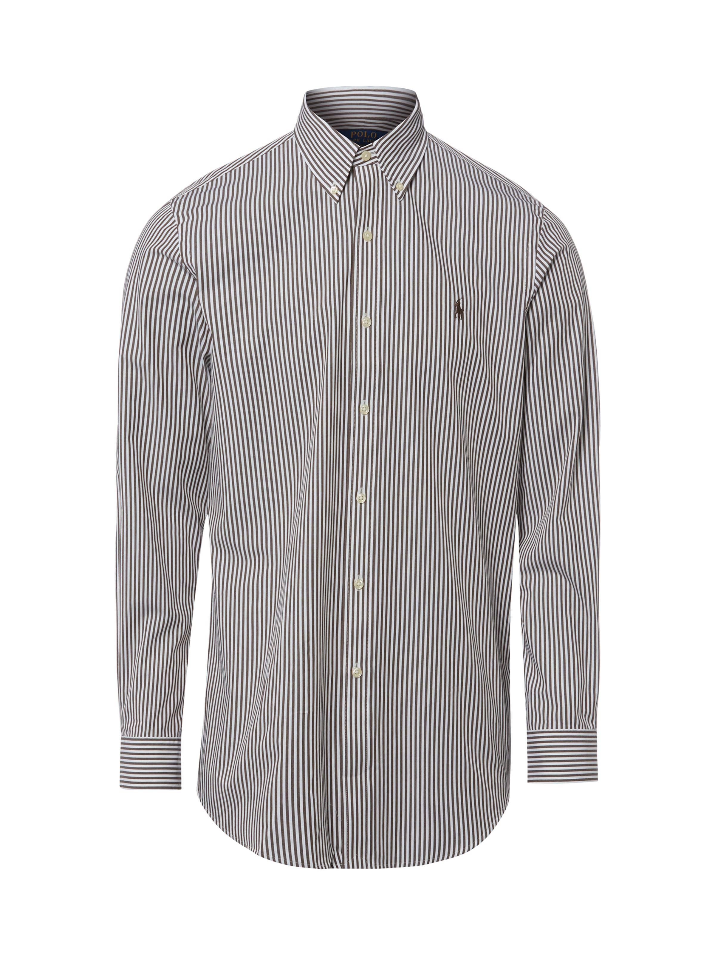 Polo Ralph Lauren Button Up Shirt in S in Chocolate / White, Item view