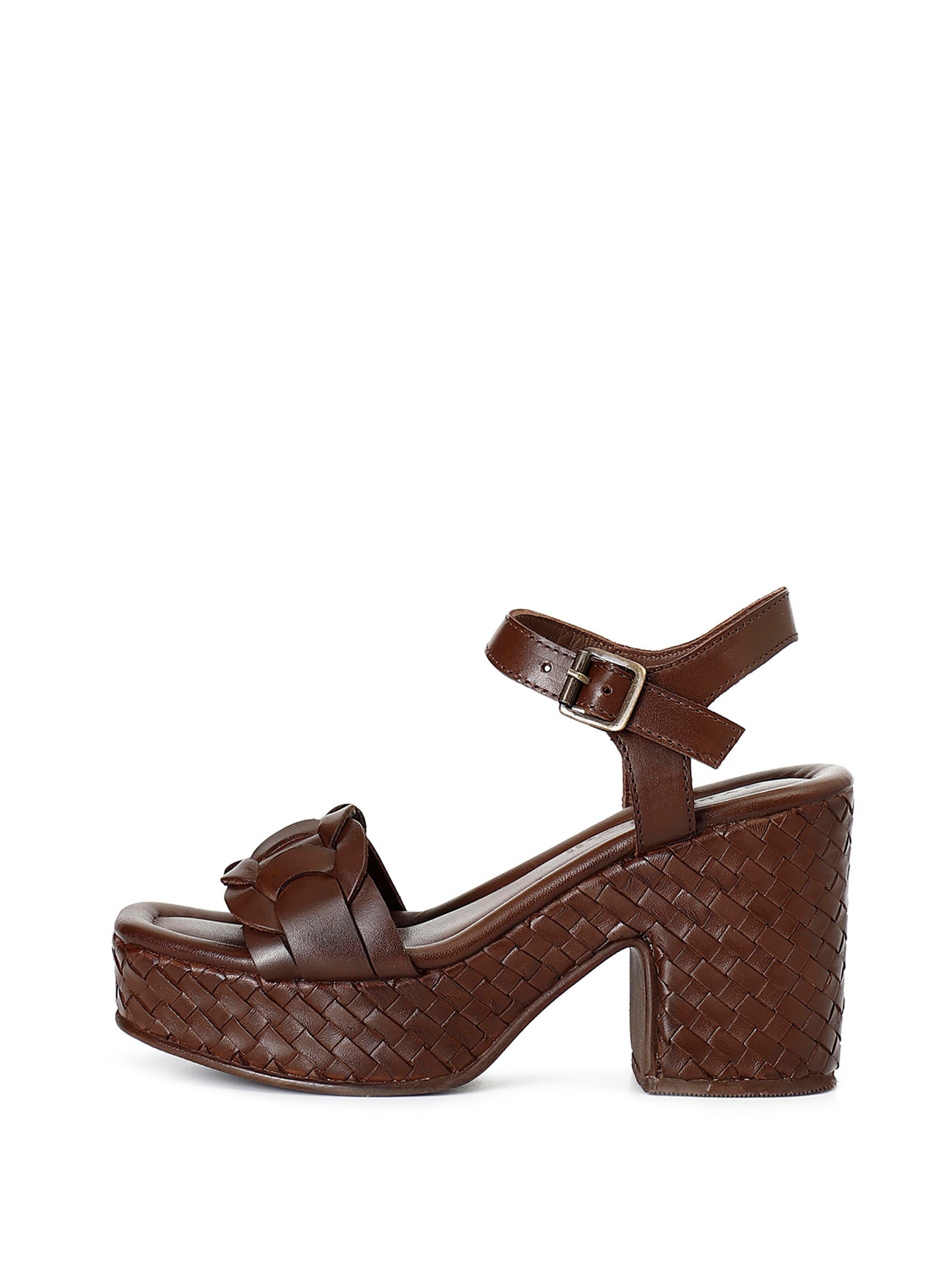 CAFè NOIR Sandal in Brown: front
