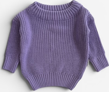 KURTI & FRIEDA Sweater 'Chunky Knit' in Purple: front