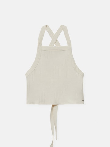 Pull&Bear Gebreide top in Beige