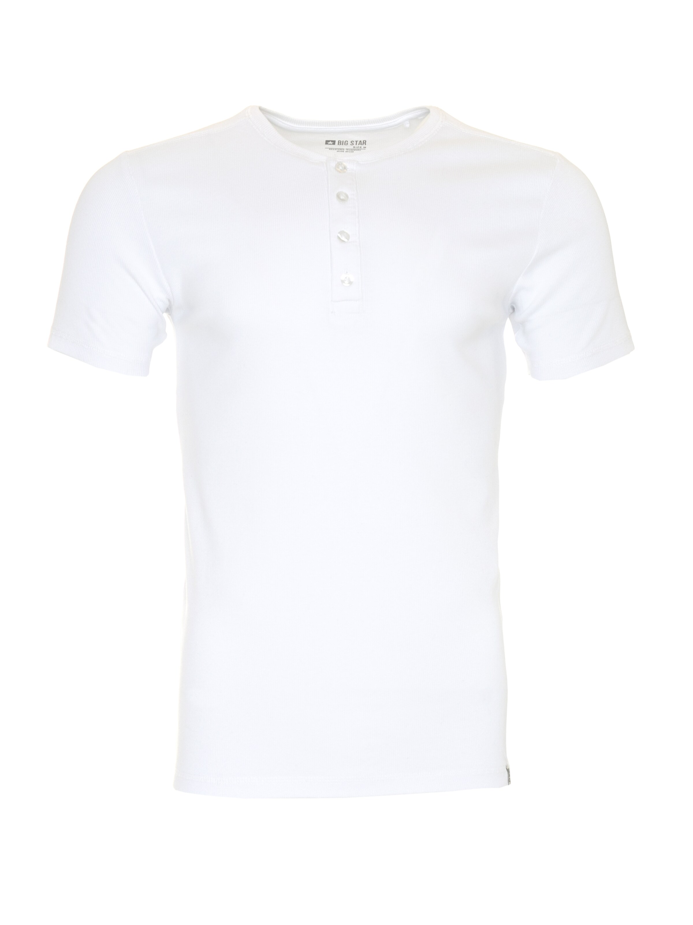 BIG STAR Shirt ' Basicag' in Wit: voorkant