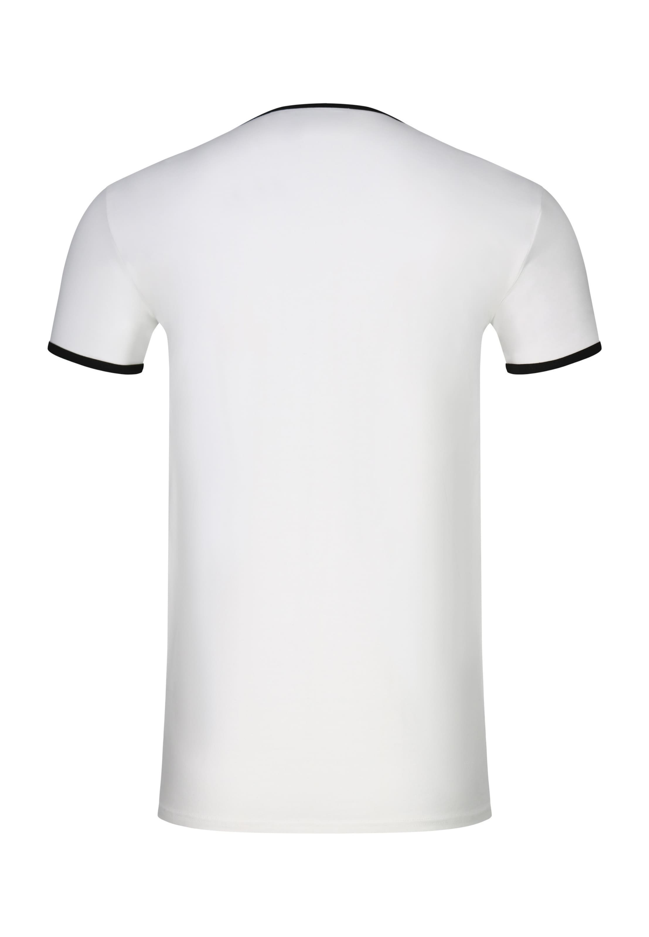 SikSilk Koszulka 'Ringer' w kolorze biały