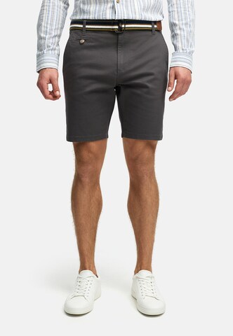 INDICODE JEANS Regular Trousers 'Thews' in Grey: front