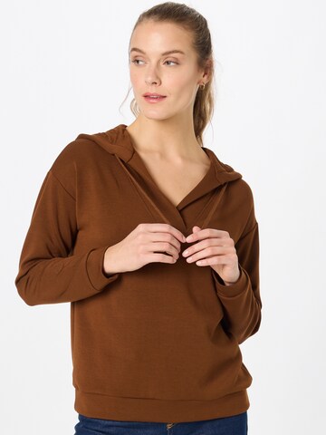 COMMA Sweatshirt in Brown: front