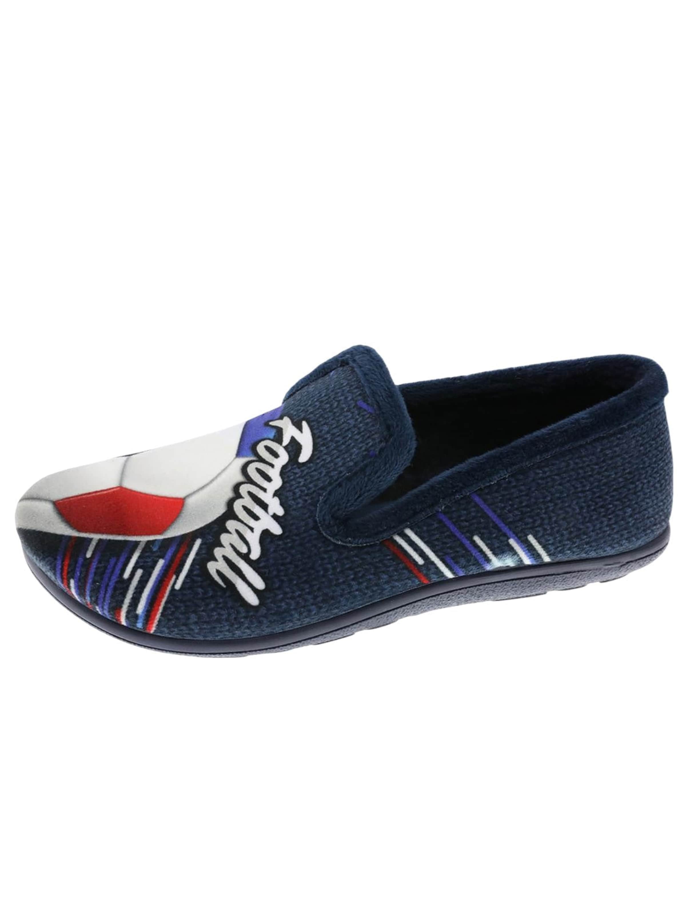 Beppi Hausschuh‌‌‌‌‌‌‌‌‌ in Blau: Vorderseite