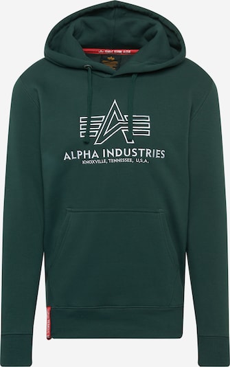 ALPHA INDUSTRIES Sweatshirt in dunkelgrün / rot / weiß, Produktansicht